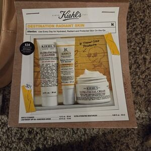 Kiehl's Skincare Set with Cleanser, Serum, and Cream